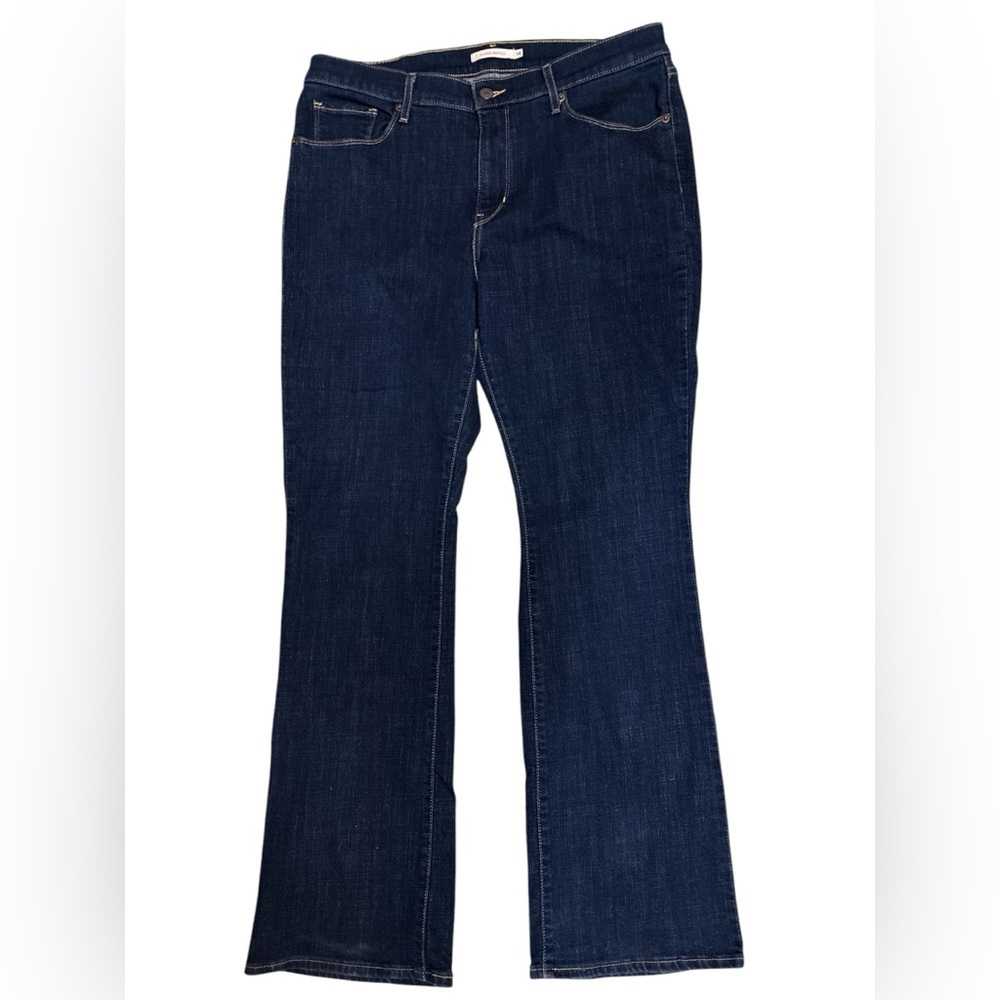 Levi’s Darkwash Classic Bootcut Five Pocket Cotton Blend Stretch Denim Size 14
